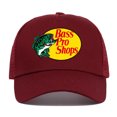 thumbnail image 1 of Bassproshops Printed Cotton Summer Outdoor Fishing Sun Protection Baseball Cap  (Wine red), 1 of 7