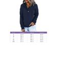 thumbnail image 3 of MesaSe Sweat à Capuche pour Femmes Manches Longues 1/4 Bouton Pull Violet, 3 of 3