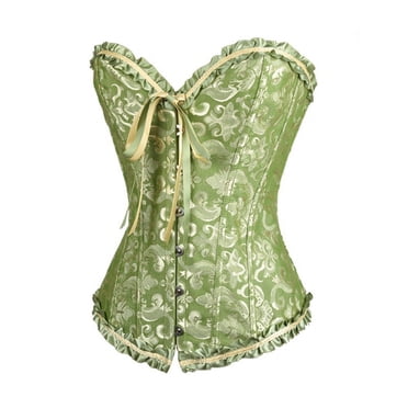 2025 Womens Sexy Vintage Gothic Clothing Women Plus Size Party Floral Lace Up Gothic Clothes for Teens Slim Corset Bustier Tube Medieval Wedding Dresses for Women Top