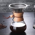 thumbnail image 2 of 800ml Round-Bellied Glass Drip Coffee Maker Set with Filter - Compact Minimalist Design for Home Use, Portable Small Household Brewing Kit, Affordable 5-10 Yuan Hand Coffee Filter Pot for Daily, 2 of 4