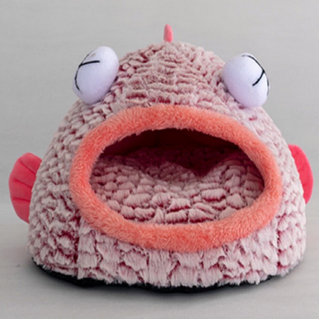 LSLJS Tente pour Animal de Compagnie Créative en Forme d'Oeil bigeye Chaud d'Hiver en Éponge Tridimensionnelle