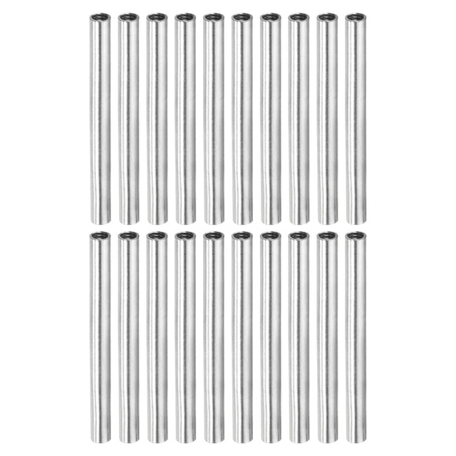 Unique Bargains Écrou d'Accouplement Rond M4x0,7 Mm 50mm Fileté Connecteur Tige Tige Tube de Goujon 20 Pack