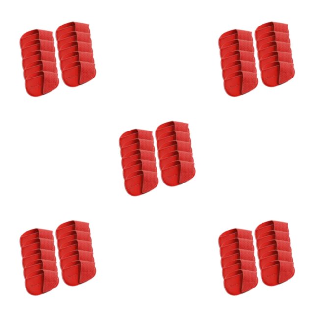 Thinsony Golf Head Covers PU Portable Protector Travel Athlete Golf for Training Red Large 10 Pcs 5Set