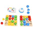 thumbnail image 4 of Jouet Casse-Tête Géométrique, Jouet Casse-Tête Forme Géométrique Colorée en Hêtre pour Enfants, 4 of 8