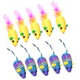thumbnail image 1 of 10PCS Mice Toy Set Funny Interactive Pet Chase Toy Mouse Toy for Cats Kittens, 1 of 8