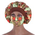 thumbnail image 1 of Chapeau Femmes Rouge Modèle Africain Femmes Réglable Large Bande Élastique Bonnet de Nuit pour la Fête, 1 of 5