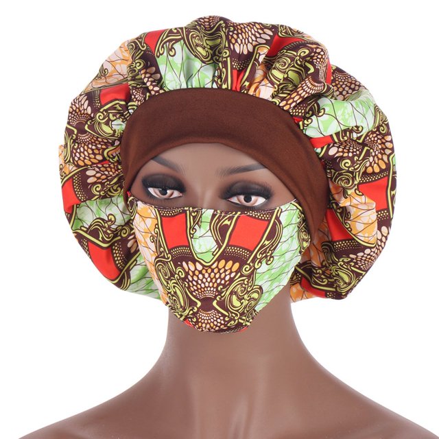 Chapeau Femmes Rouge Modèle Africain Femmes Réglable Large Bande Élastique Bonnet de Nuit pour la Fête