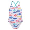 thumbnail image 1 of Pisexur Girls One-Piece Swimsuit 3-7 Years Adjustable Ruffle Bathing Suits Cute Striped Swimwear for Toddler Beach Pool, 1 of 6