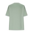 thumbnail image 5 of Plebaso T-Shirts Surdimensionnés pour Femmes à Col en V à Manches Mi-Longues T-Shirts Décontractés Unis Confort Hauts Amples pour Femmes, 5 of 5