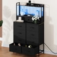 thumbnail image 4 of Commode Intelligente à 11 Tiroirs en Tissu avec Station de Recharge Intégrée, Recharge Sans Fil et Lumières DEL RVB, Conception Industrielle Anti-Basculement, Armoire de Rangement pour Chambre en Plusieurs Couleurs, 4 of 7