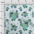 thumbnail image 2 of oneOone Cotton Poplin Sky Blue Fabric Florals Sewing Craft Projects Fabric Prints By Yard 56 Inch Wide, 2 of 4