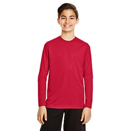 Youth Zone T-Shirt à Manches Longues Performance - Rouge SPORT - TP