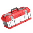 thumbnail image 1 of Almencla Double Layer Stainless Steel Tool Box Tool Organizer for Home Garage Plumber 49cmx22cmx21cm, 1 of 8