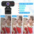 thumbnail image 3 of Webcam, USB Webcam with Microphone, 1080P HD Video Webcam, Streaming Computer Web Camera , for PC Laptop Desktop Video Calling, 3 of 7