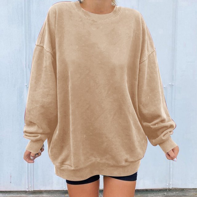 2023 Chandail à Capuchon Surdimensionné pour Femmes Mode Décontractée Manches Longues Col Rond Chandail pour Dames Hauts Blouse Costumes d'Halloween/Noël Rabais de 50 % Liquidation