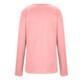 thumbnail image 4 of Long Sleeve Tops for Women Solid Color Casual Crew Neck T Shirts Fall Winter Basic Tees, 4 of 6