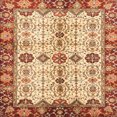 thumbnail image 1 of Ahgly Company Indoor Square Abstract Yellow Oriental Area Rugs, 6' Square, 1 of 6