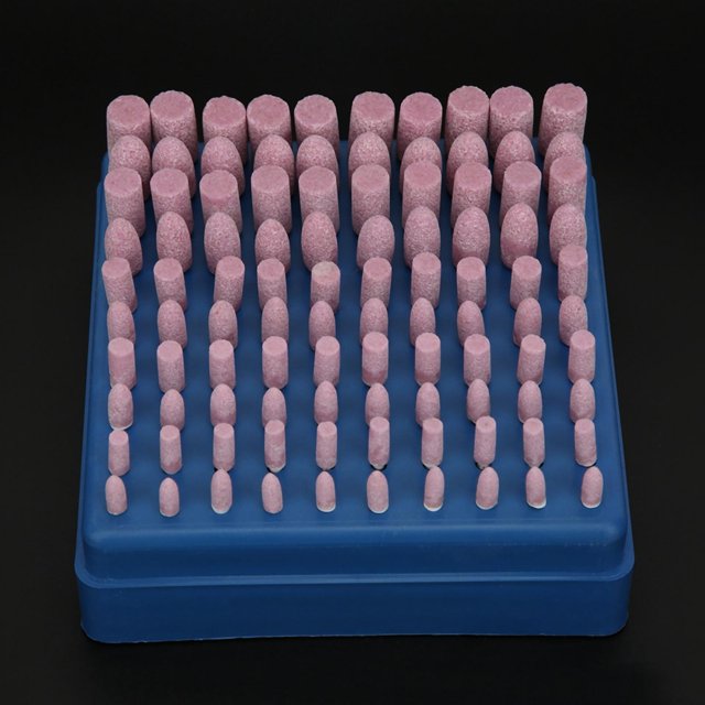 Abrasive Stone,100Pcs Grinding Head Pink Grinding Head Electric Grinding Set Dependable Performance