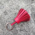 thumbnail image 3 of Keychain Decorative Keyring Leather Pendant Tassel Handmade Handicraft Key Chain Hanging Decoration Holder Purse Wallet Orange, 3 of 6