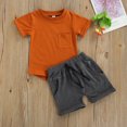thumbnail image 3 of Kmbangi Little Boys Outfit Short Sleeve Top Printing/Solid Color Shorts, 3 of 9