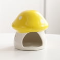 thumbnail image 2 of Leodye 1PCS Ceramic Hamster House Mushroom Shape for Small Pet Habitat -4.33*4.33IN, 2 of 4
