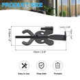 thumbnail image 2 of Unique Bargains Portable Security Door Lock, Adjustable Butterfly Hotel Door Lock Devices with Storage Bag, Black 1 Pack, 2 of 7