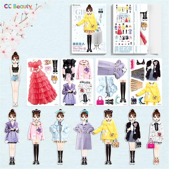 Déguisement Magnétique Enfants Drôle Princess Poupée en Papier Aimant Jeu de Rôle Jouet Enfants Fille Cadeau Créatif