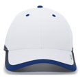 thumbnail image 1 of Pacific Headwear 416L.221.OS Lite Series Hook & Loop Adjustable Cap, White & Navy - One Size, 1 of 1