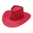 thumbnail image 1 of Chapeau de Soleil Cowboy Adulte Décontracté Solide Suture Été Mode Western Large Bord Polyester, 1 of 2