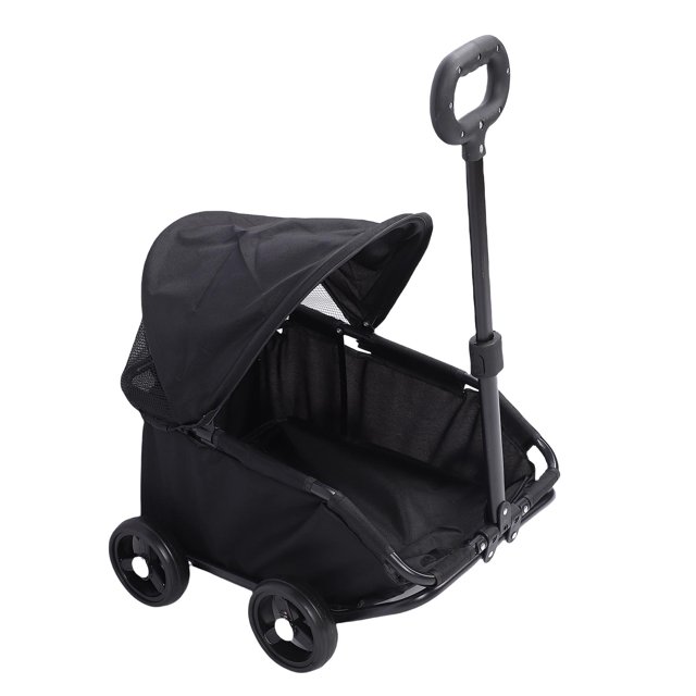 Animal de Compagnie, Entrée Sans Fermeture Éclair Pneus Sans Air Équipement pour Animaux de Compagnie Jogger Sans Fermeture Éclair avec Housse Résistante aux Intempéries, Chariot de Promenade à 4 Roues pour Petits Chiens Chats, Chariot Léger