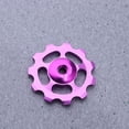 thumbnail image 2 of 2 Pcs Poulie de Dérailleur Arrière de Roue de Vélo en Alliage d'Aluminium 11T, Violet, 2 of 8
