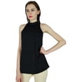 thumbnail image 3 of Bimba Blouse pour Femme à Col Licou Haut Personnalisé Haut Décontracté Sans Manches, 3 of 4