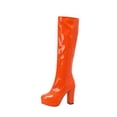 thumbnail image 2 of LSLJS Bottines et Bottillons pour Femmes et Bottes d'Hiver à Bout Rond à Lacets à Talon Bas pour Femmes Style Britannique Fermeture Éclair Latérale Bottines Plates, 2 of 7