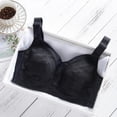 thumbnail image 3 of B91xZ Full Coverage Plus Size Non Padded Wireless Minimizer Bra Plus Size Lace Unlined Underwire Bra,Black 38B, 3 of 4