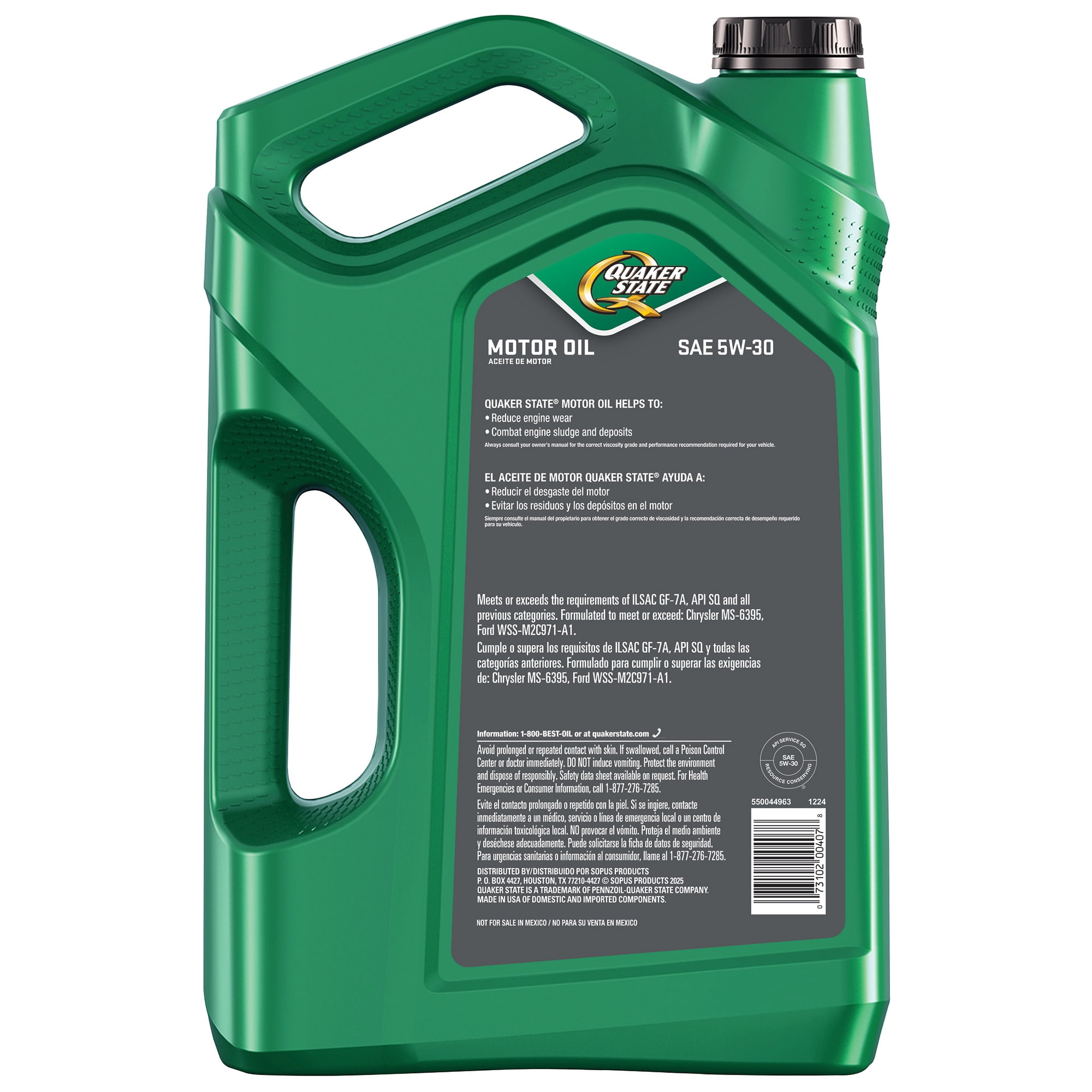 Quaker State Motor Oil, 5W-30, 5 Quart