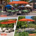 thumbnail image 4 of Costway 15FT Double-Sided Twin Patio Umbrella Sun Shade Outdoor Crank Market Base Orange, 4 of 9