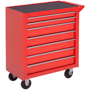 HOMCOM Cabinet à outils roulant boîte de rangement à outils 7 tiroirs pour garage atelier