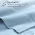 thumbnail image 2 of Bare Home Flannel Sheet Set - 100% Cotton - Deep Pocket - Twin XL, Light Blue, 3-Pieces, 2 of 7