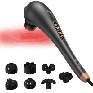 NEXPURE Massaire portatif rechargeable, masseur de tissu profond cordé pour cou, dos, épaules, jambes, soulagement de la fatigue