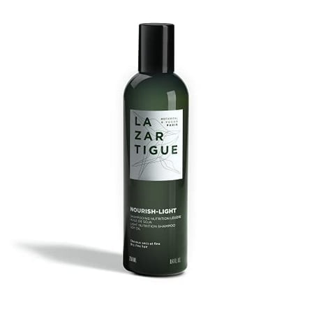 Lazartigue Shampooing Nourrissant-Léger, Enrichi d'Huile de Soja, Nourrit les Cheveux Secs et Fins Sans Alourdir, Cheveux Souples, Fluides et Brillants avec Volume Naturel 8,4 fl oz, Végane