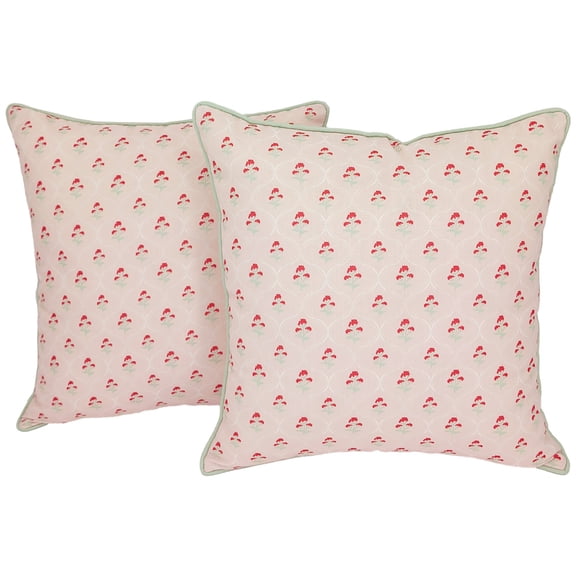 Mainstays 2 PK Decorative Cushions -Pink Tile Floral