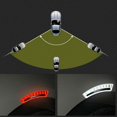 thumbnail image 4 of Lefu 2pcs Rouge Voiture Roue Sourcils Autocollants Réfléchissants Autocollants Bande de Fibre de Carbone, 4 of 9