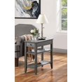 thumbnail image 2 of Pemberly Row Table d'Appoint à Trois Niveaux avec Tiroir en Bois Gris, 2 of 7