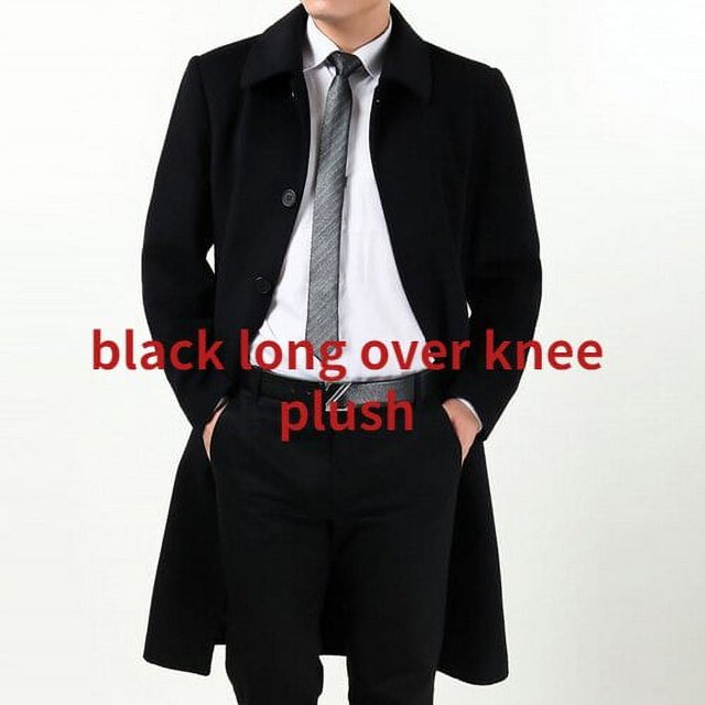 QueenLine Cashmere Natural Long Over Knee Jackets Loose Casual Woolen Coat