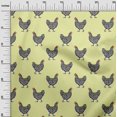 thumbnail image 3 of oneOone Cotton Flex Lime Fabric Rooster Cock Craft Projects Decor Fabric Printed By The Yard 40 Inch Wide, 3 of 4