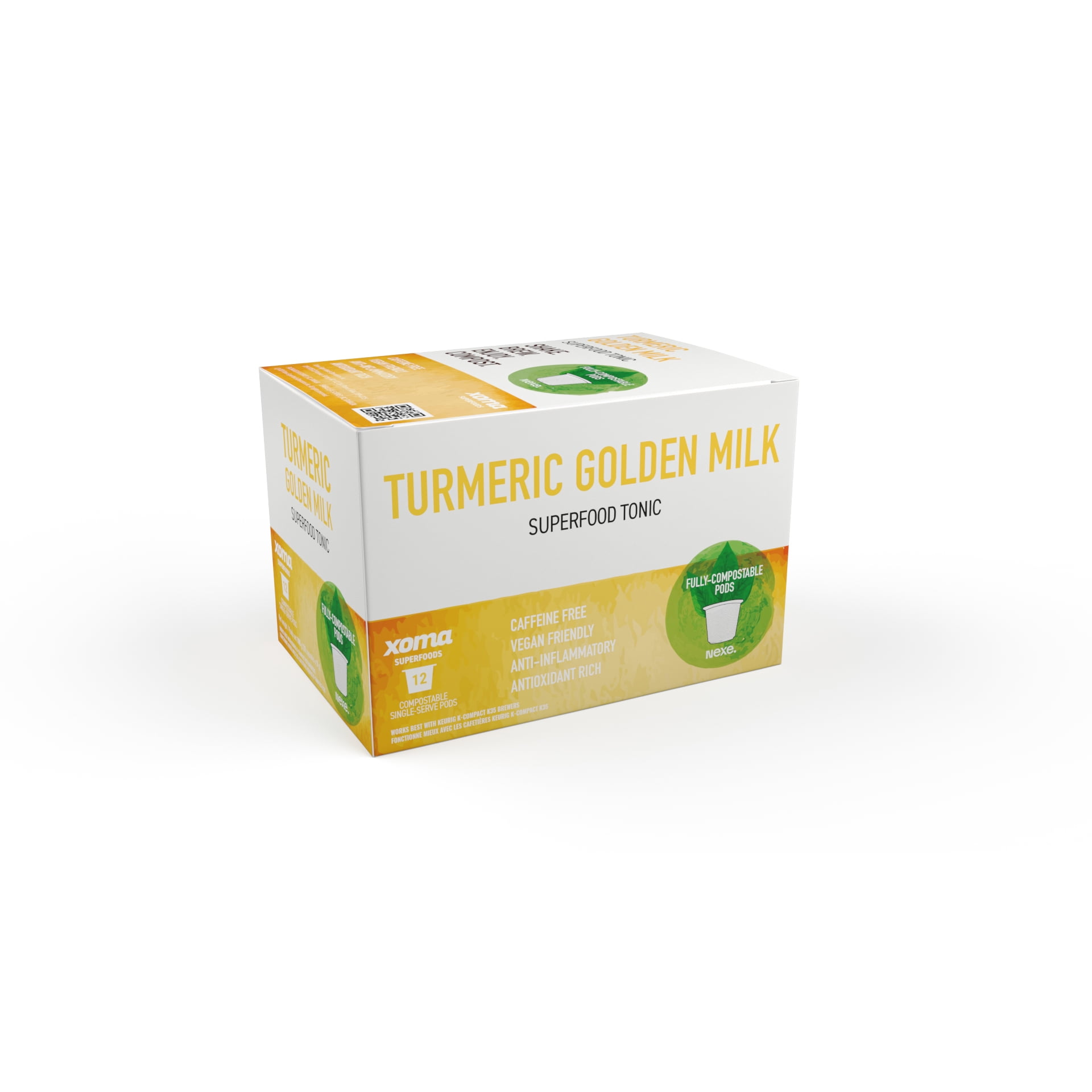 Turmeric Golden Milk, Fully Plant-Based Keurig Compatible Pod