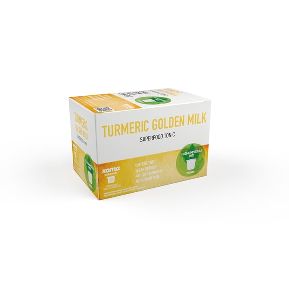 Lait Doré au Curcuma, Capsule Entièrement Végétale Compatible Keurig