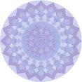 thumbnail image 1 of Ahgly Company Machine Washable Indoor Round Transitional Heavenly Blue Area Rugs, 6' Round, 1 of 7