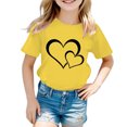 thumbnail image 2 of WEAIXIMIUNG Vêtements pour Ado Fille T-Shirt Mignon à Motif Col Rond Manches Courtes T-Shirt d'Été Décontracté 100, 2 of 6
