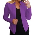 thumbnail image 2 of Fall Winter Jackets Coats Cardigan for Women, Casual Pocketed Blazers Draped Open Front Cardigans Jacket Work Suit Purple, 2 of 9